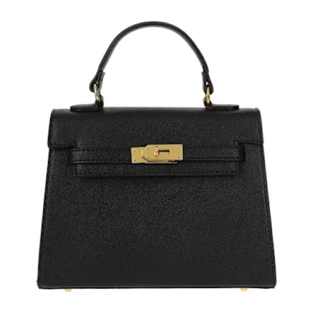 Top Handle Mini Satchel HandBag Black